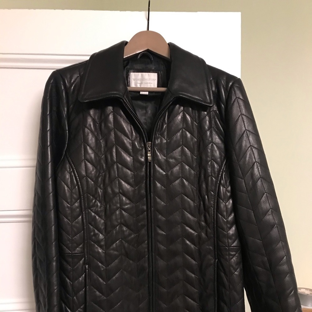 Lambskin leather jacket